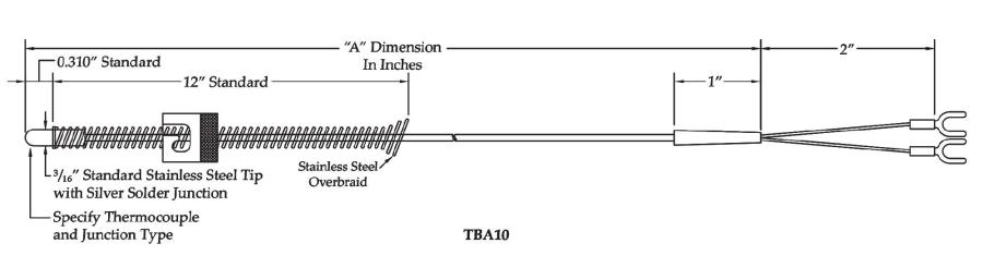 Adjustable-Depth-Thermocouple-With-Spring-TBA10-Style